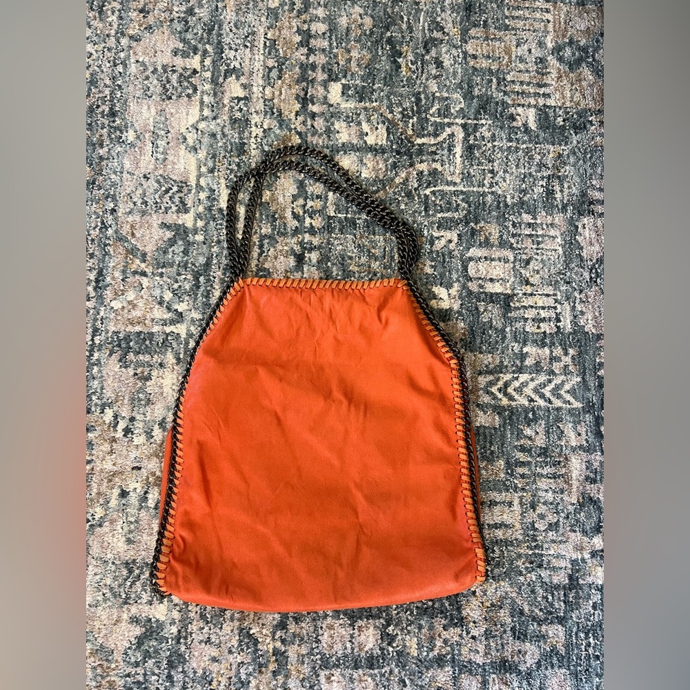 Stella McCartney Orange Shoulder Bag Minimalist Design LARGE with Wallet